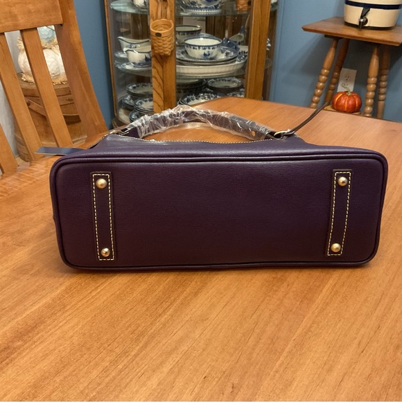 Dooney & Bourke Plum Saffiano Hobo Shoulder Bag - Picture 3 of 11